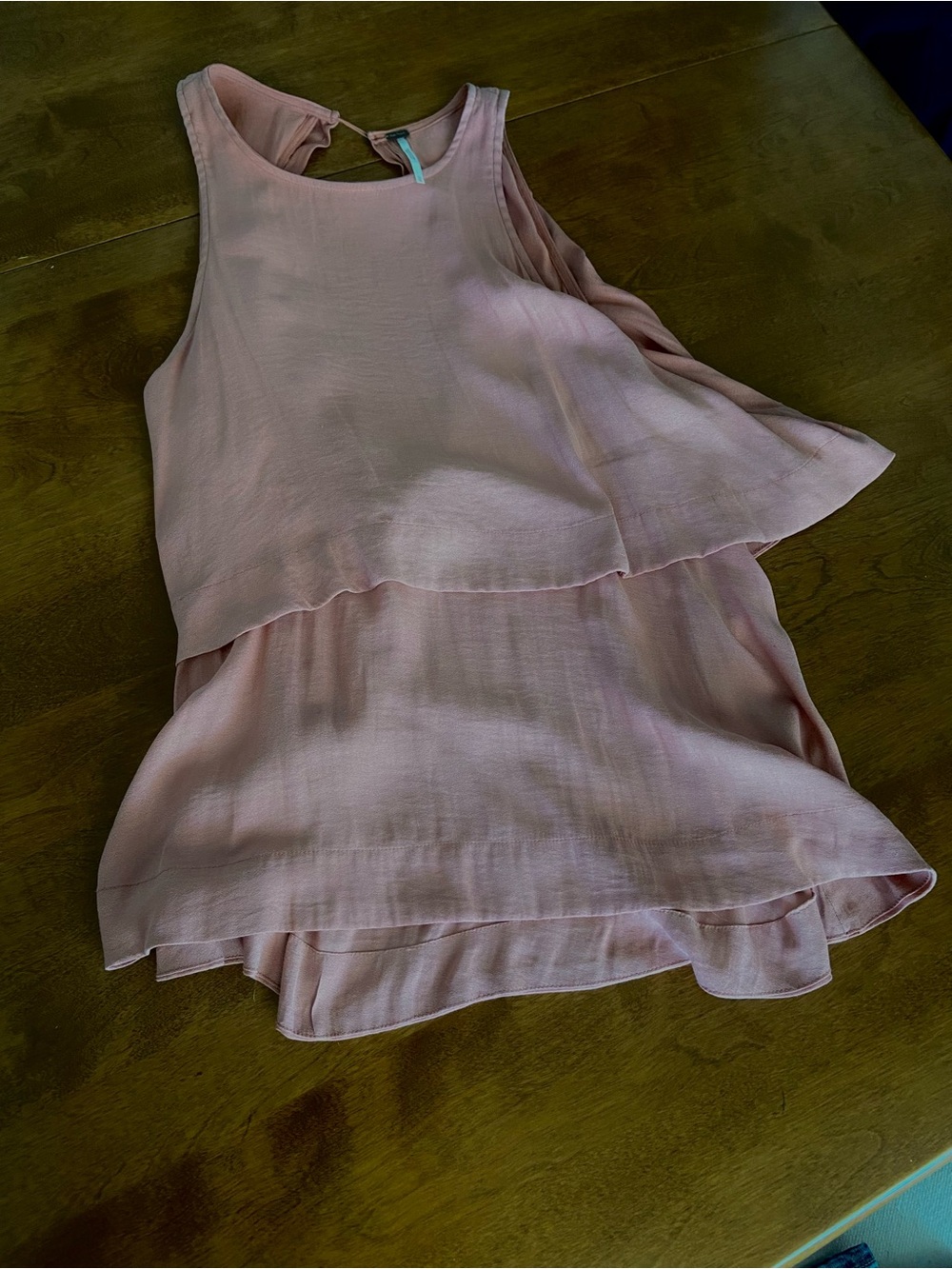 Free People Blush Layered Silk-Look Camisole